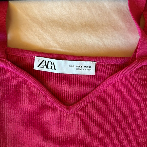 Zara pink sweetheart crop tank size Small - Picture 2 of 4